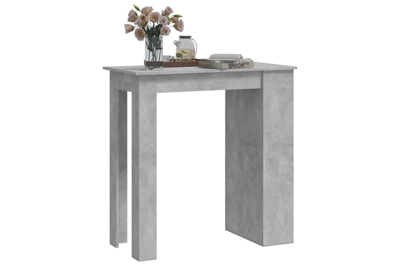 Barbord med förvaringshyllor betonggrå 102x50x103,5 cm spåns - Grå - Möbler - Bord & matgrupper - Barbord & ståbord