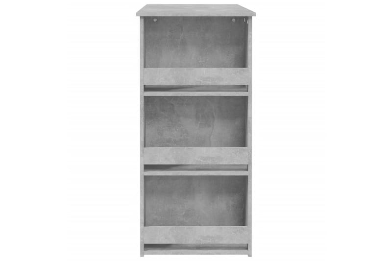 Barbord med förvaringshyllor betonggrå 102x50x103,5 cm spåns - Grå - Möbler - Bord & matgrupper - Barbord & ståbord