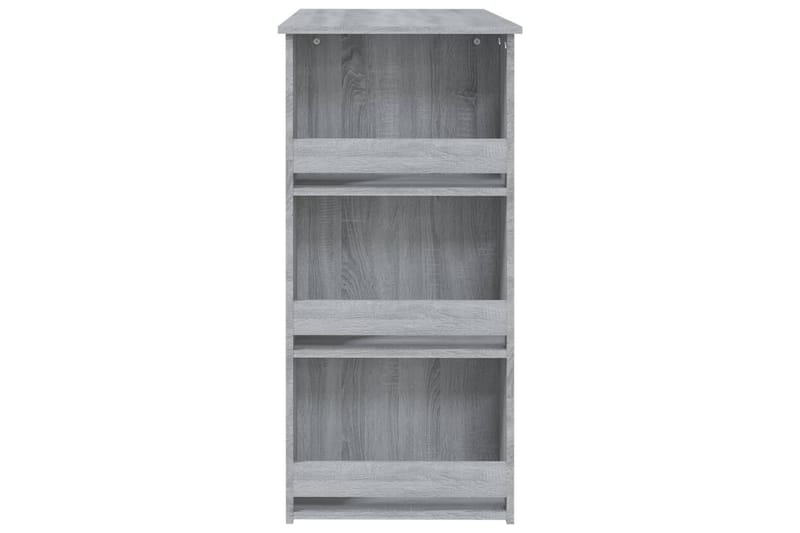 Barbord med förvaringshyllor grå102x50x103,5cm spånskiva - Grå - Möbler - Bord & matgrupper - Barbord & ståbord