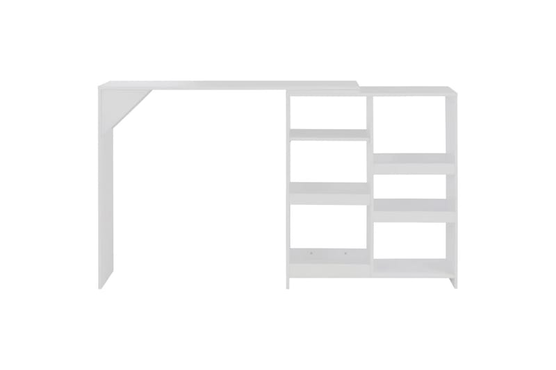 Barbord med flyttbar hylla vit 138x39x110 cm - Vit - Möbler - Bord & matgrupper - Barbord & ståbord