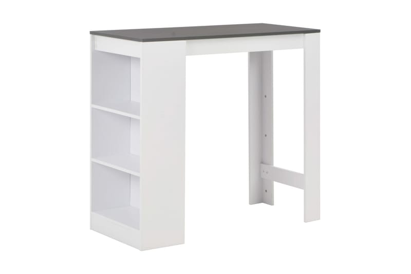 Barbord med hylla vit 110x50x103 cm - Vit - Möbler - Bord & matgrupper - Barbord & ståbord
