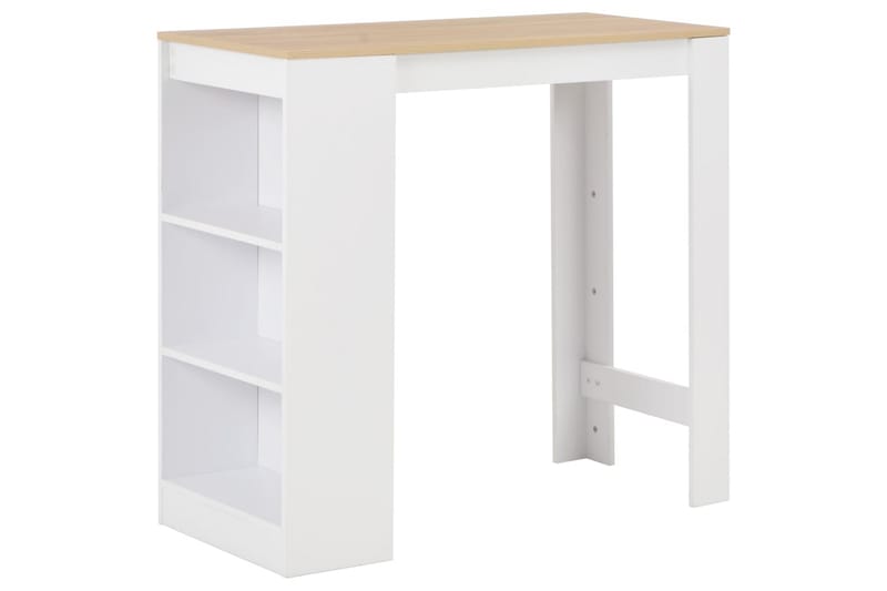 Barbord med hylla vit 110x50x103 cm - Vit - Möbler - Bord & matgrupper - Barbord & ståbord