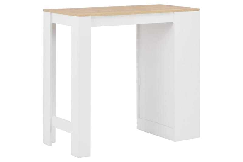Barbord med hylla vit 110x50x103 cm - Vit - Möbler - Bord & matgrupper - Barbord & ståbord