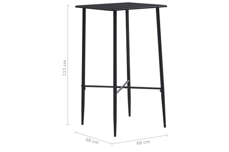 Barbord svart 60x60x111 cm MDF - Svart - Möbler - Bord & matgrupper - Barbord & ståbord