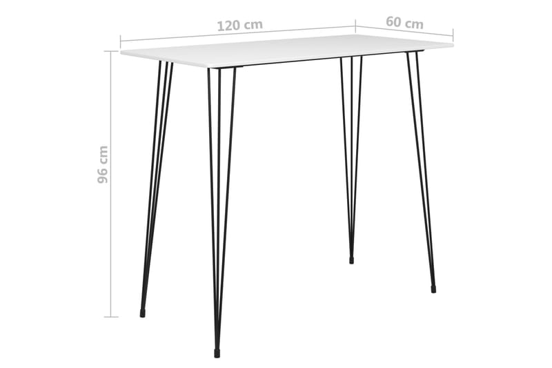 Barbord vit 120x60x105 cm - Vit - Möbler - Bord & matgrupper - Barbord & ståbord