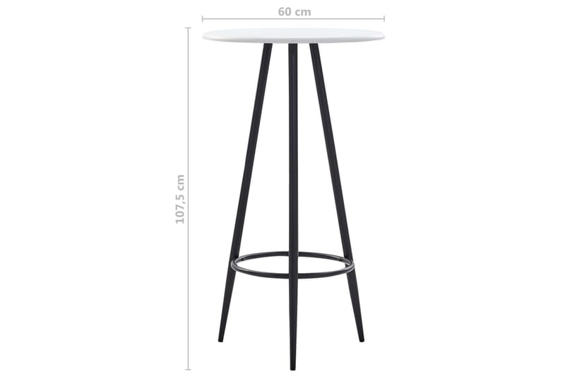 Barbord vit 60x107,5 cm MDF - Vit - Möbler - Bord & matgrupper - Barbord & ståbord
