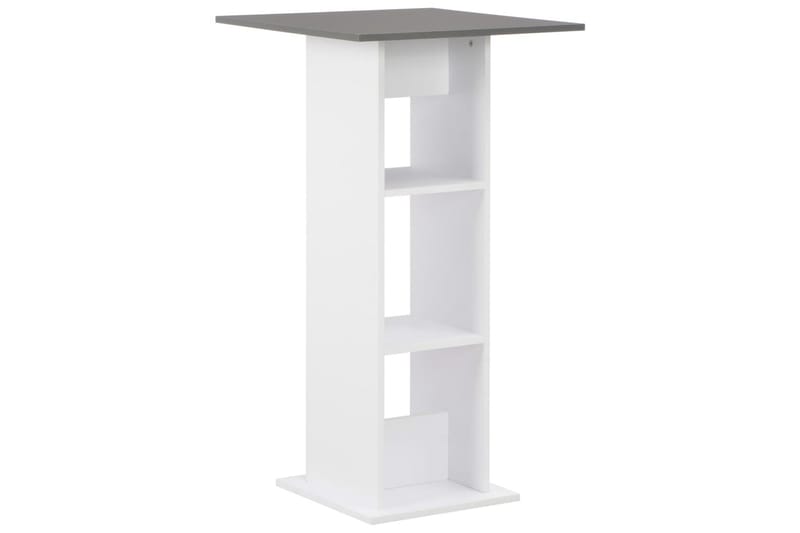 Barbord vit och antracit 60x60x110 cm - Vit - Möbler - Bord & matgrupper - Barbord & ståbord