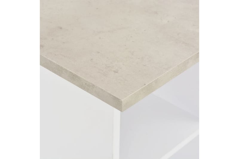 Barbord vit och betonggrå 60x60x110 cm - Vit - Möbler - Bord & matgrupper - Barbord & ståbord