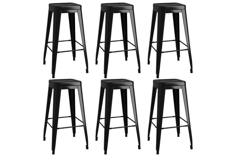 Bargrupp 7 delar vit och svart - Vit - Möbler - Bord & matgrupper - Barbord & ståbord