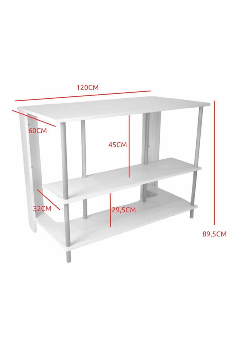 Belvo Köksö 120x89,5x60 cm - Vit - Möbler - Bord & matgrupper - Barbord & ståbord