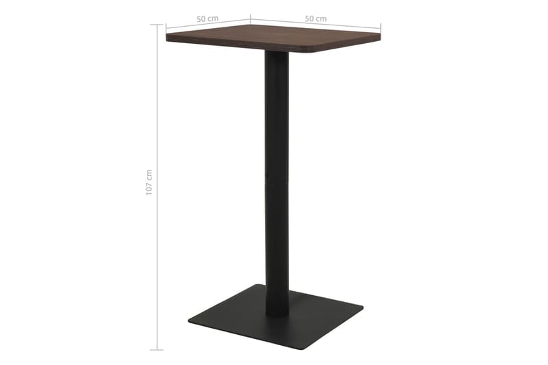 Bistrobord mörk ask 50x50x107 cm - Svart - Möbler - Bord & matgrupper - Barbord & ståbord