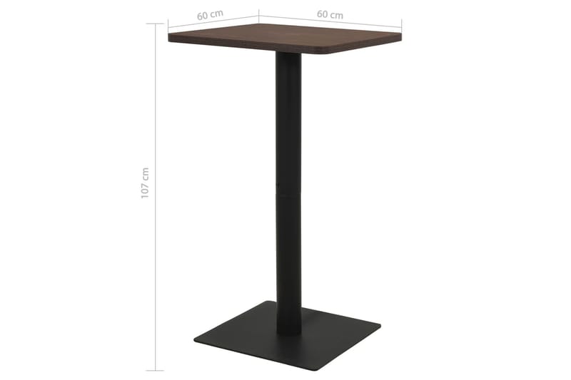 Bistrobord mörk ask 60x60x107 cm - Svart - Möbler - Bord & matgrupper - Barbord & ståbord