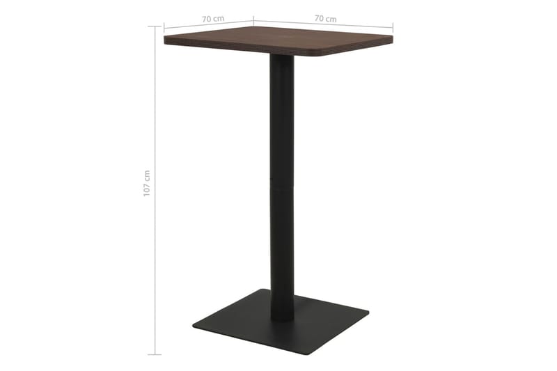 Bistrobord mörk ask 70x70x107 cm - Svart - Möbler - Bord & matgrupper - Barbord & ståbord