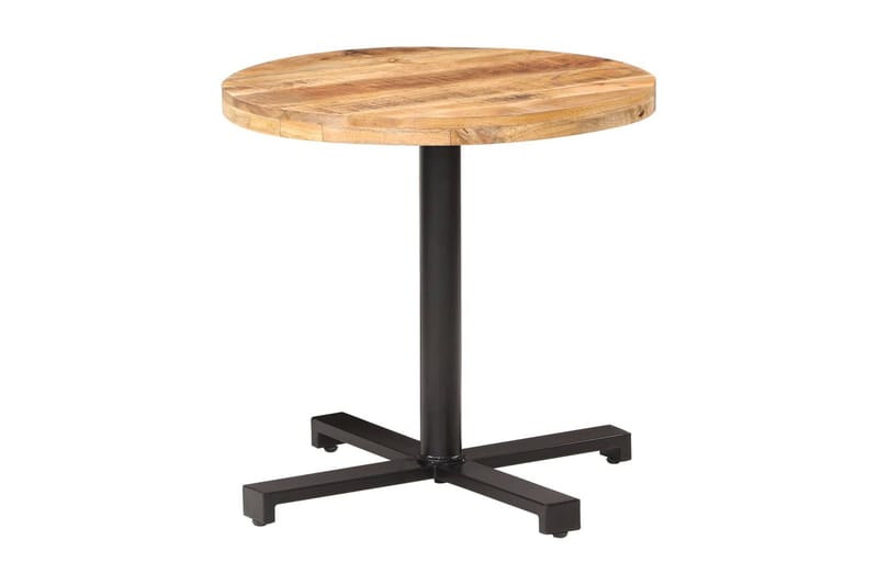 Cafébord runt 80x75 cm grovt mangoträ - Brun - Cafebord - Balkongbord