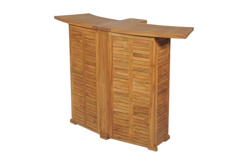 Hopfällbart barbord 155x53x105 cm massivt teakträ - Brun - Möbler - Bord & matgrupper - Barbord & ståbord