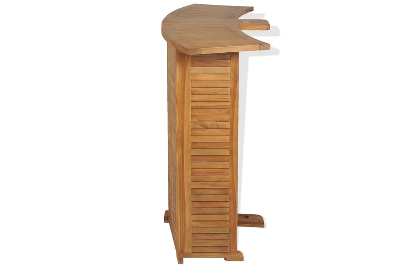 Hopfällbart barbord 155x53x105 cm massivt teakträ - Brun - Möbler - Bord & matgrupper - Barbord & ståbord