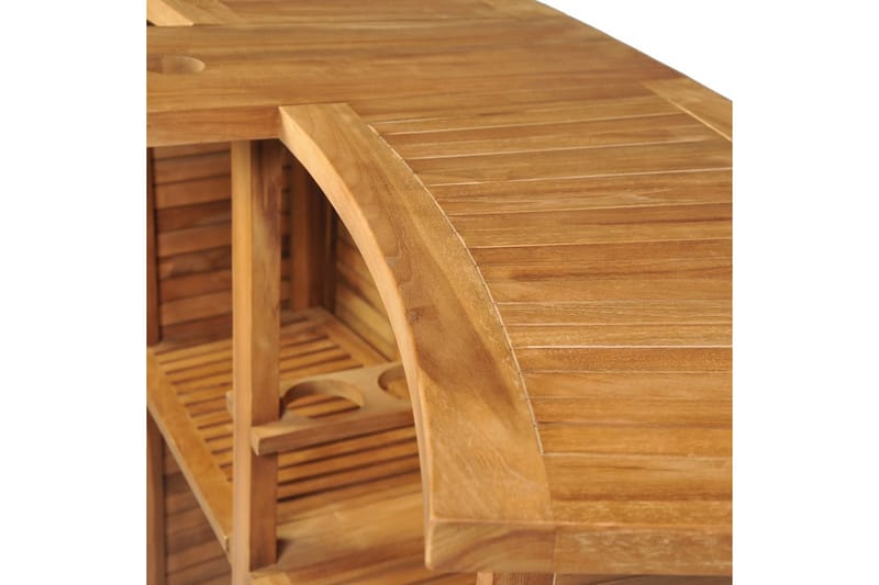 Hopfällbart barbord 155x53x105 cm massivt teakträ - Brun - Möbler - Bord & matgrupper - Barbord & ståbord