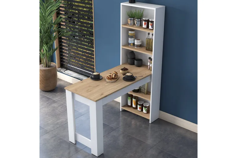 Izhar Barbord 53,8x120 cm Brun/Vit - Hanah Home - Möbler - Bord & matgrupper - Barbord & ståbord