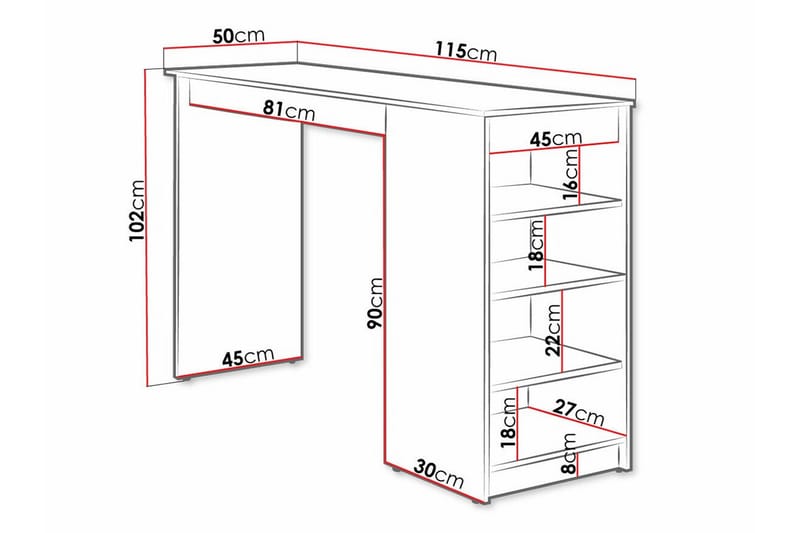 Kintore Barbord 50 cm - Brun - Möbler - Bord & matgrupper - Barbord & ståbord