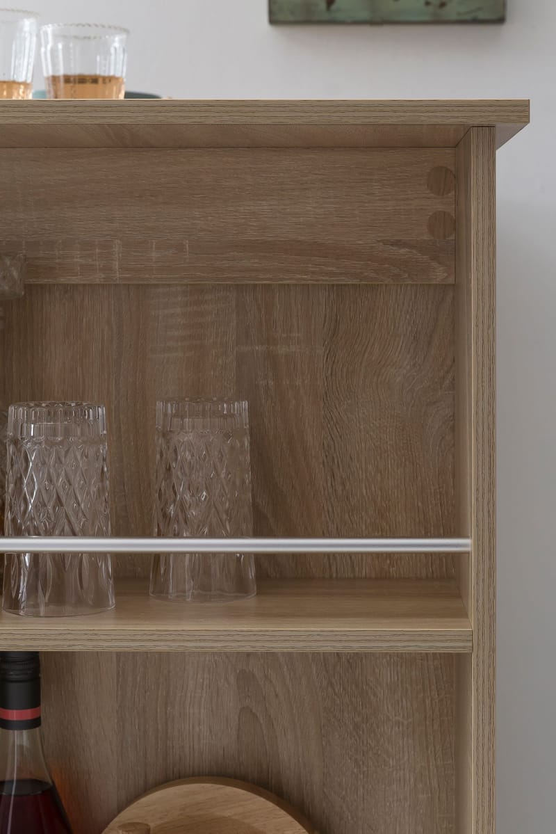 Norova Barbord 120 cm - Sonoma-ek/silver - Möbler - Bord & matgrupper - Barbord & ståbord