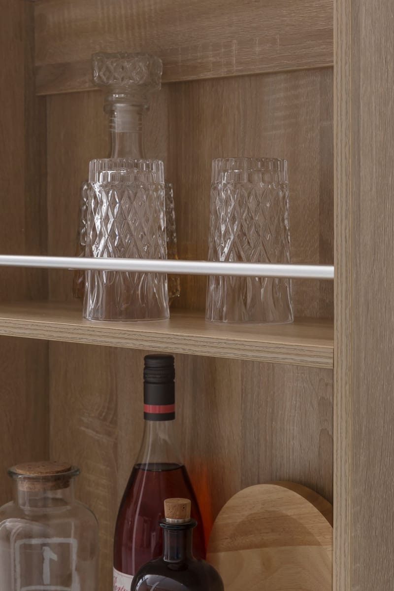 Norova Barbord 120 cm - Sonoma-ek/silver - Möbler - Bord & matgrupper - Barbord & ståbord