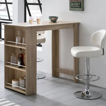 Norova Barbord 120 cm - Sonoma-ek/silver - Möbler - Bord & matgrupper - Barbord & ståbord