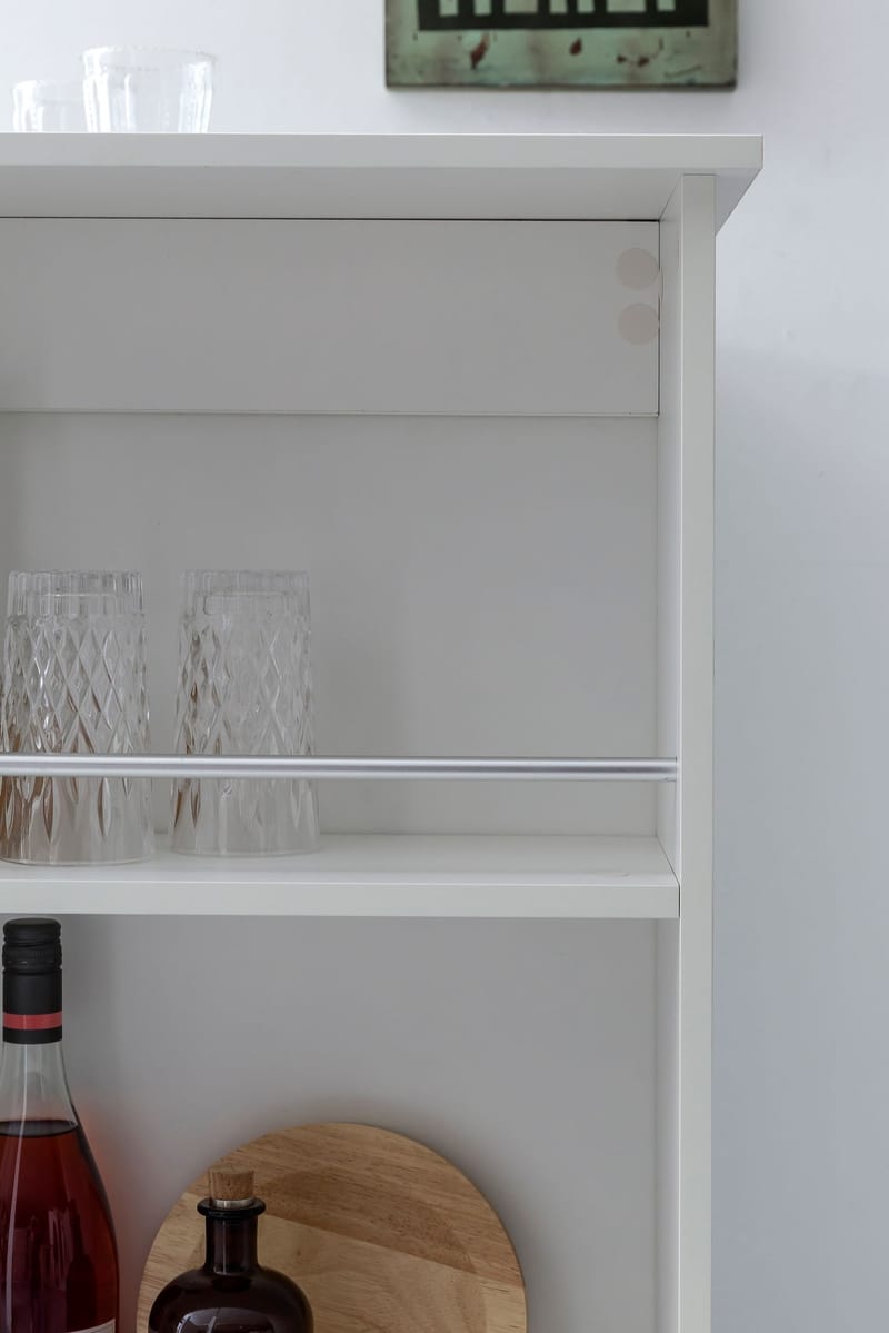 Norova Barbord 120 cm - Vit och silver - Möbler - Bord & matgrupper - Barbord & ståbord