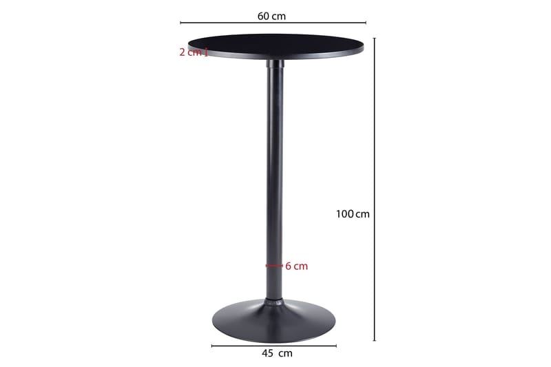 Willowdale Barbord 60 cm Runt - Svart - Möbler - Bord & matgrupper - Barbord & ståbord