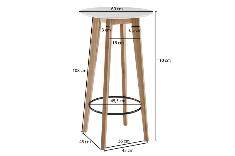 Willowdale Barbord 60 cm Runt - Möbler - Bord & matgrupper - Barbord & ståbord