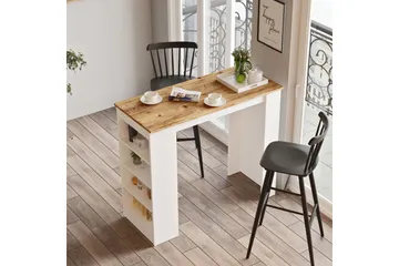 Zambasa Barbord 120 cm - Natur/Vit - Möbler - Bord & matgrupper - Barbord & ståbord