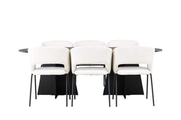 Bariso Matbord 230x115x75 cm Oval med 6 Day Matstol - Möbler - Bord & matgrupper - Matgrupper