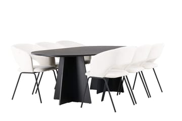 Bariso Matbord 230x115x75 cm Oval med 6 Day Matstol - Möbler - Bord & matgrupper - Matgrupper