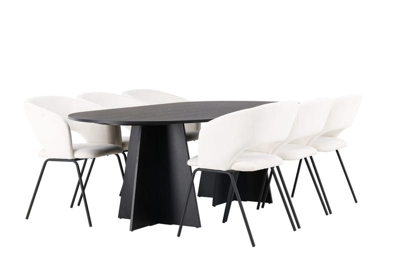 Bariso Matbord 230x115x75 cm Oval med 6 Day Matstol - Möbler - Bord & matgrupper - Matgrupper