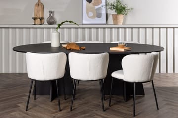 Bariso Matbord 230x115x75 cm Oval med 6 Edina Matstol - Möbler - Bord & matgrupper - Matgrupper
