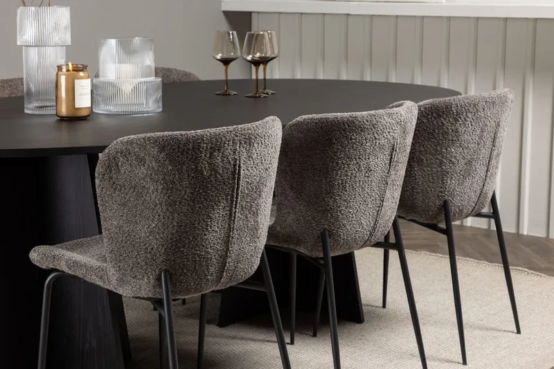 Bariso Matbord 230x115x75 cm Oval med 6 Modesto Matstol - Möbler - Bord & matgrupper - Matgrupper