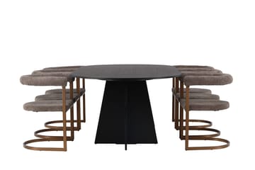 Bariso Matbord 230x115x75 cm Oval med 6 Morning Karmstol - Möbler - Bord & matgrupper - Matgrupper