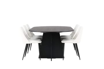 Bariso Matbord 230x115x75 cm Oval med 6 Night Matstol - Möbler - Bord & matgrupper - Matgrupper