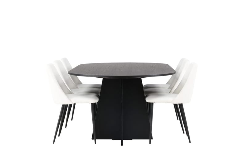 Bariso Matbord 230x115x75 cm Oval med 6 Night Matstol - Möbler - Bord & matgrupper - Matgrupper