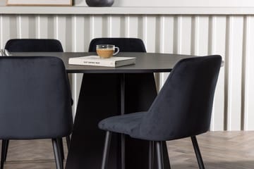 Bariso Matbord 230x115x75 cm Oval med 6 Night Matstol - Möbler - Bord & matgrupper - Matgrupper