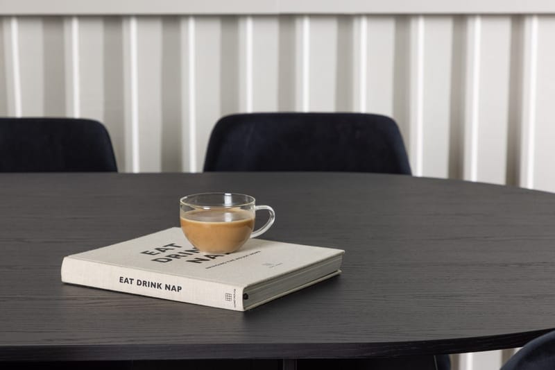 Bariso Matbord 230x115x75 cm Oval med 6 Night Matstol - Möbler - Bord & matgrupper - Matgrupper