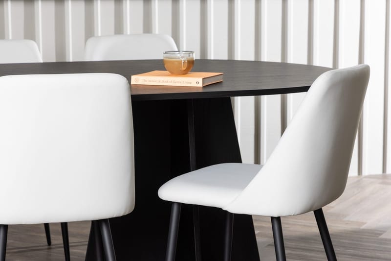 Bariso Matbord 230x115x75 cm Oval med 6 Night Matstol - Möbler - Bord & matgrupper - Matgrupper