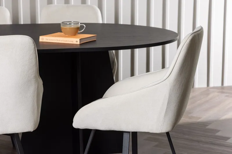 Bariso Matbord 230x115x75 cm Oval med 6 Rosie Matstol - Möbler - Bord & matgrupper - Matgrupper
