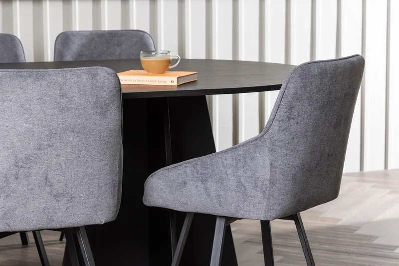 Bariso Matbord 230x115x75 cm Oval med 6 Rosie Matstol - Möbler - Bord & matgrupper - Matgrupper