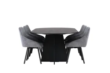 Bariso Matbord 230x115x75 cm Oval med 6 Rosie Matstol - Möbler - Bord & matgrupper - Matgrupper