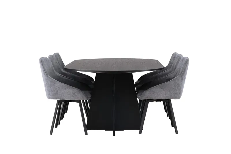 Bariso Matbord 230x115x75 cm Oval med 6 Rosie Matstol - Möbler - Bord & matgrupper - Matgrupper