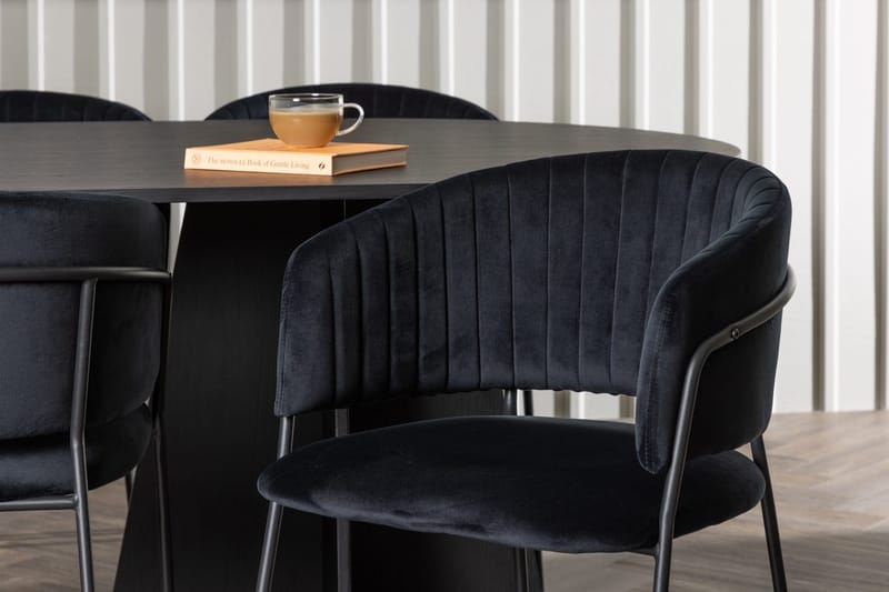 Bariso Matbord 230x115x75 cm Oval med 6 Selma Matstol - Möbler - Bord & matgrupper - Matgrupper