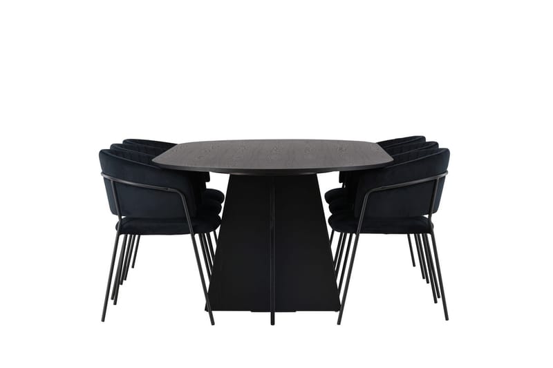Bariso Matbord 230x115x75 cm Oval med 6 Selma Matstol - Möbler - Bord & matgrupper - Matgrupper