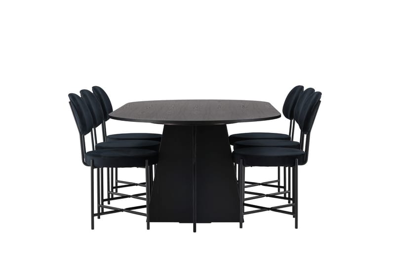 Bariso Matbord 230x115x75 cm Oval med 6 Stella Matstol - Möbler - Bord & matgrupper - Matgrupper