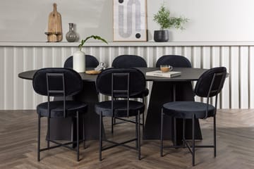 Bariso Matbord 230x115x75 cm Oval med 6 Stella Matstol - Möbler - Bord & matgrupper - Matgrupper