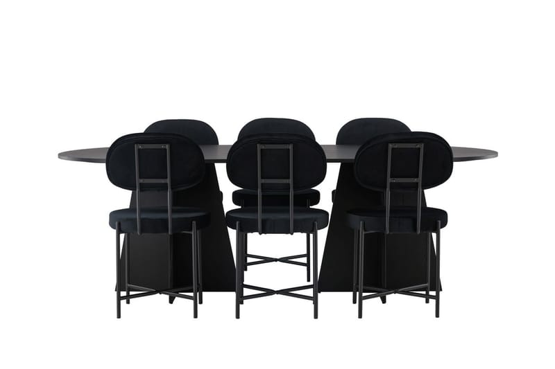 Bariso Matbord 230x115x75 cm Oval med 6 Stella Matstol - Möbler - Bord & matgrupper - Matgrupper